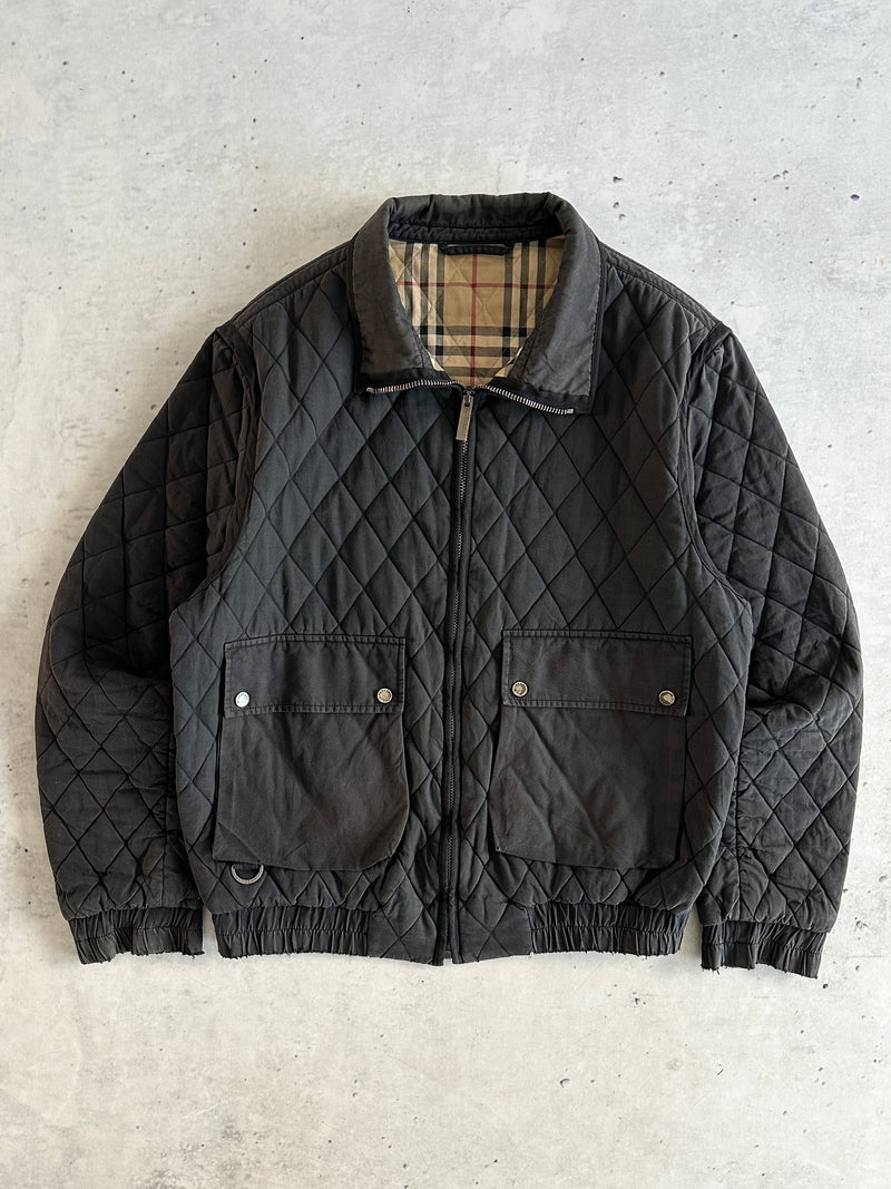 Vintage Burberry Nova Check Quilted Zip Up Jacket (M)