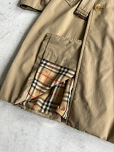 Vintage Burberry Nova Check Trench Coat / Mac (L)