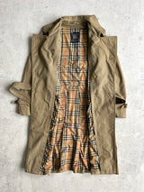 Vintage Burberry Nova Check Trench Coat / Mac (L)