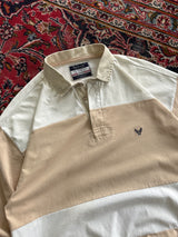 Vintage Avirex Stripe Long Sleeve Polo Shirt (L)