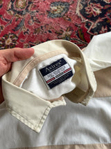 Vintage Avirex Stripe Long Sleeve Polo Shirt (L)