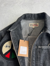 Stussy x Patta Embroidered Denim Zip Up Work Jacket (S)