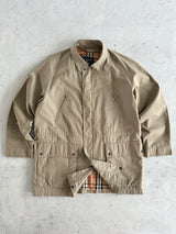 90's Burberry Nova Check Camden Car Coat (L)