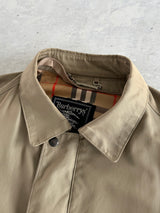 90's Burberry Nova Check Camden Car Coat (L)
