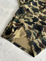 BAPE Embroidered large ape head Camo Polo Shirt (S)
