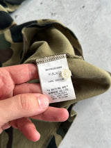 BAPE Embroidered large ape head Camo Polo Shirt (S)