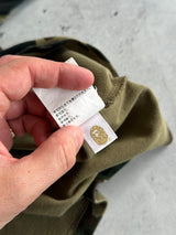 BAPE Embroidered large ape head Camo Polo Shirt (S)