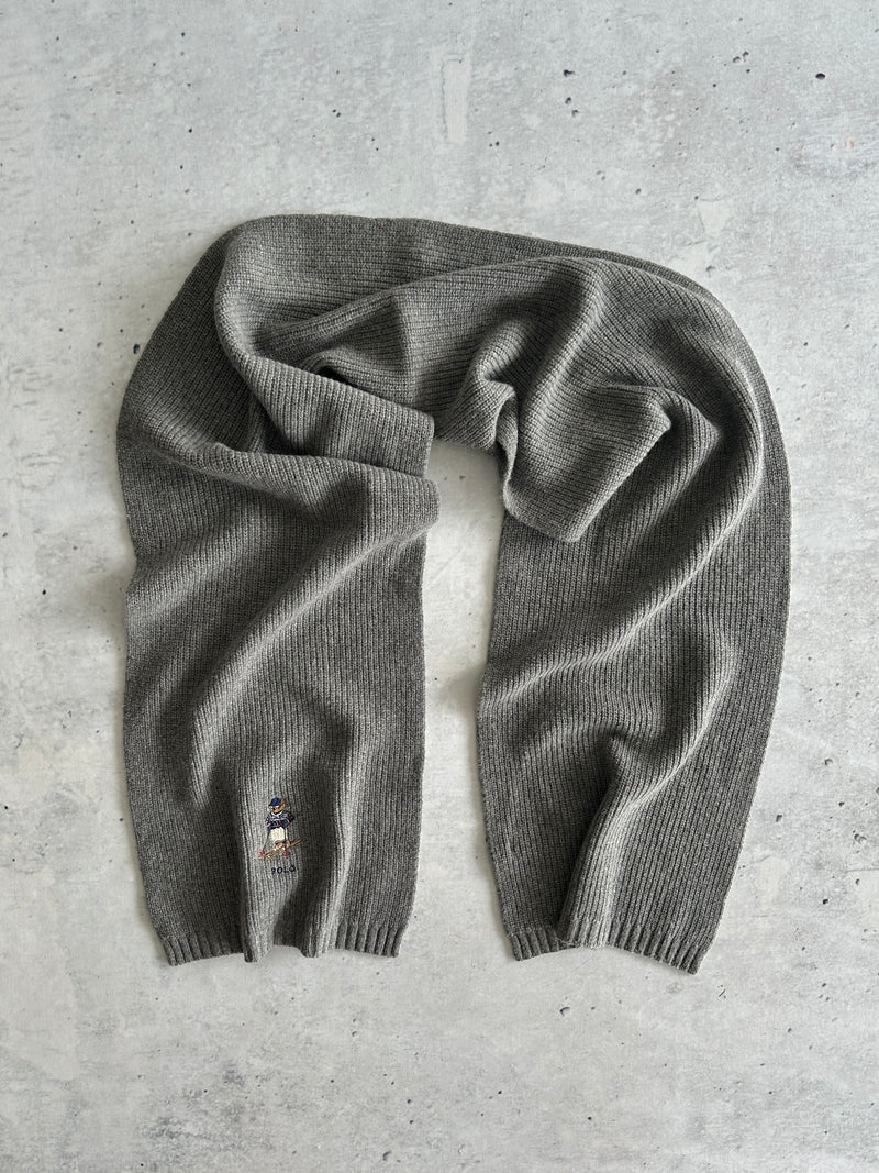 Ralph Lauren Embroidered Polo Bear Knit Scarf (One Size)