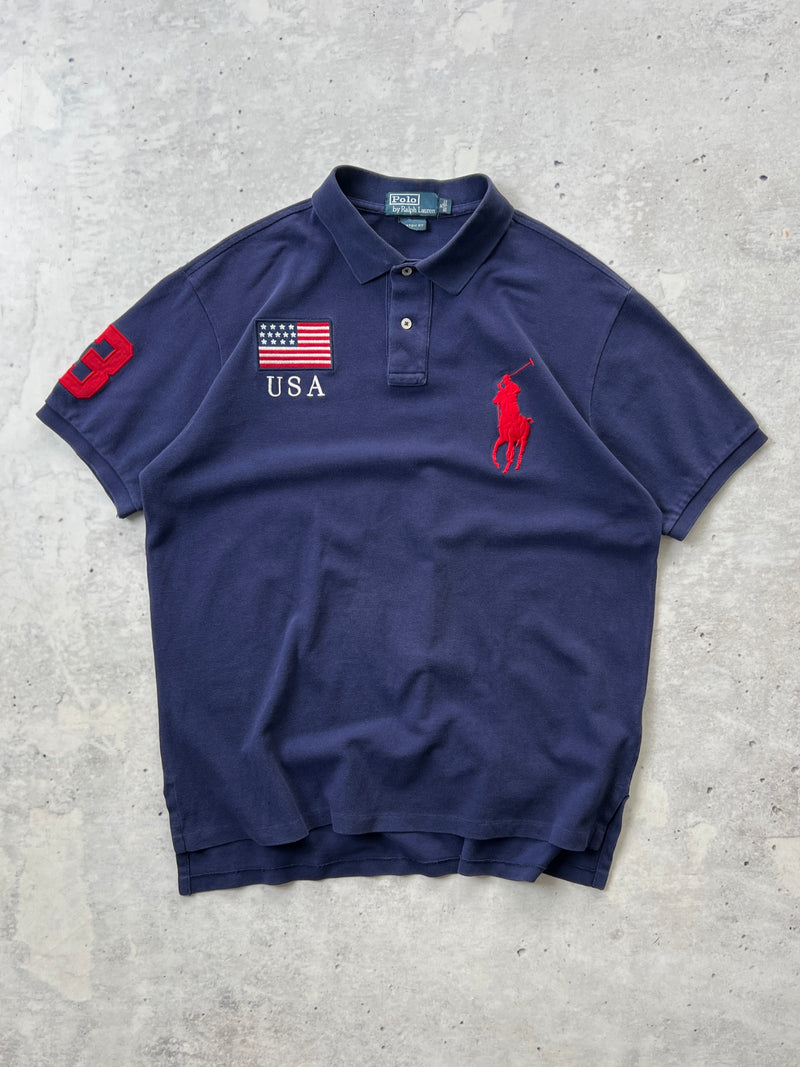 Ralph Lauren USA Big Logo Polo Shirt (L)