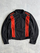 90's Harley Davidson Mesh Zip Up Motorcycle Jacket (Women's L)