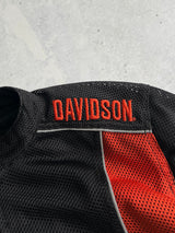 90's Harley Davidson Mesh Zip Up Motorcycle Jacket (Women's L)