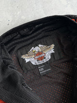 90's Harley Davidson Mesh Zip Up Motorcycle Jacket (Women's L)