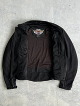 90's Harley Davidson Mesh Zip Up Motorcycle Jacket (Women's L)