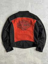 90's Harley Davidson Mesh Zip Up Motorcycle Jacket (Women's L)