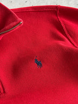 90's Ralph Lauren Ribbed 1/4 Zip Jumper (S)