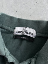AW/12 Stone Island Patch Logo Long Sleeve Polo Shirt (S)