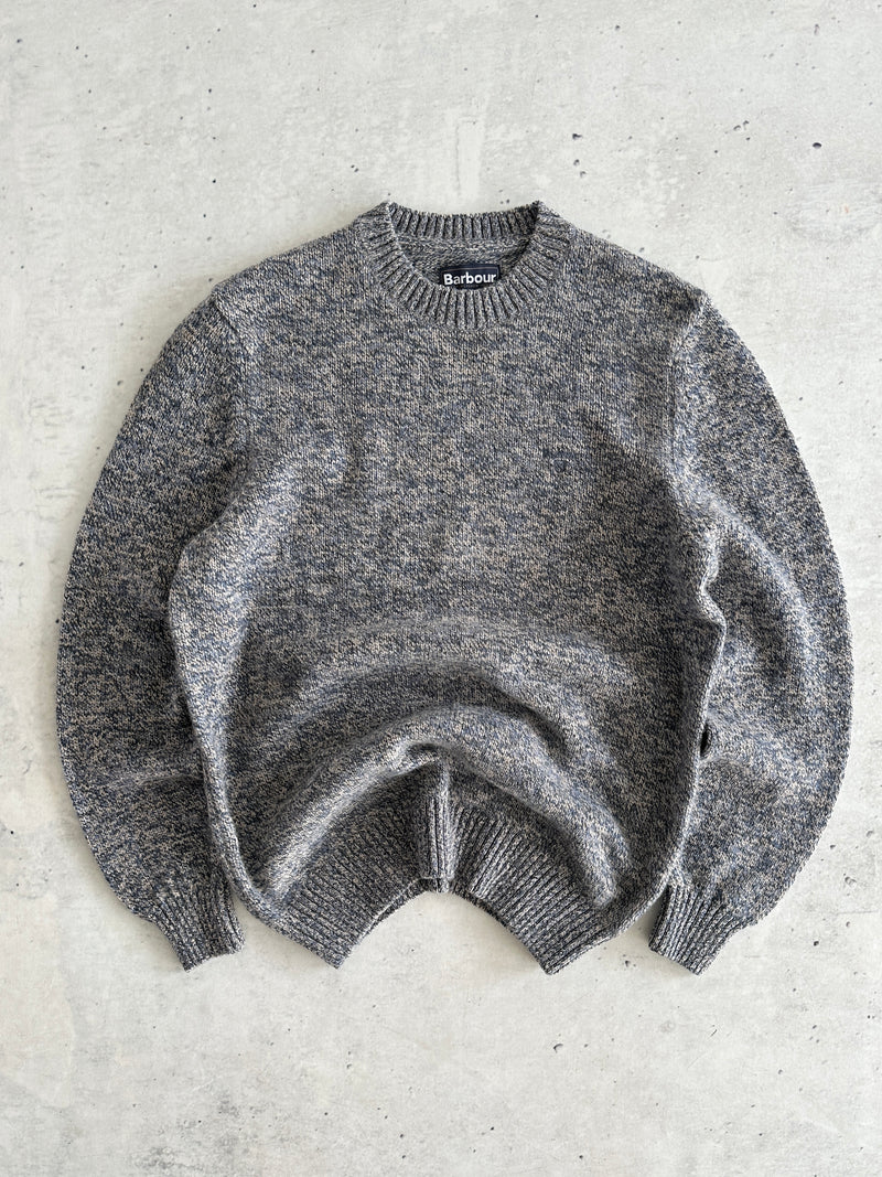 Barbour Crewneck Chunky Wool Knit Jumper (L)