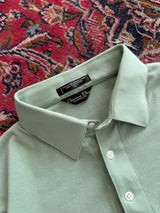 90's Christian Dior centre stripe polo shirt (L)