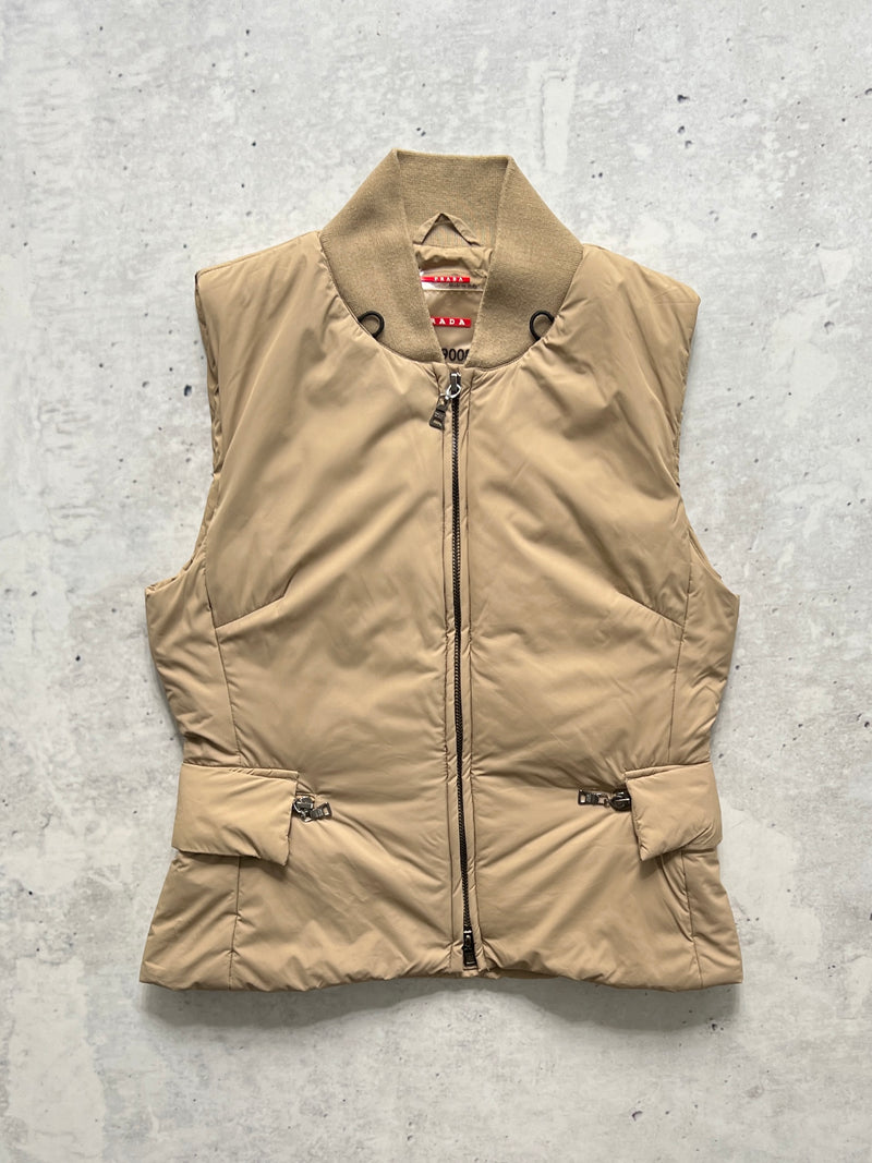 Vintage Prada Zip Up Padded Gilet (Women's S/M)