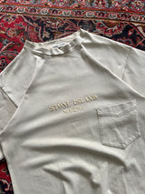 90's Stone Island Marina Heavyweight Embroidered T Shirt (L)