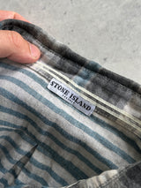 AW/10 Stone Island Compass Logo Plaid Flannel Shirt (M)
