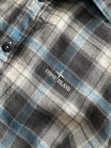 AW/10 Stone Island Compass Logo Plaid Flannel Shirt (M)