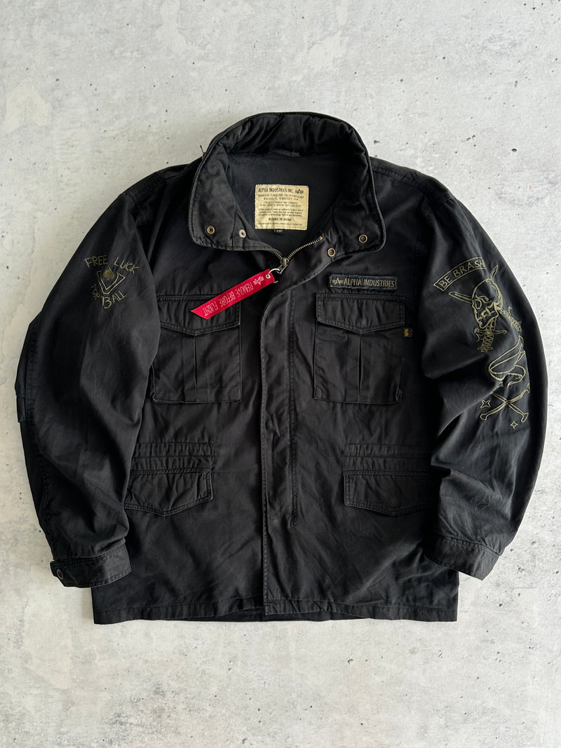 Alpha Industries Embroidered Zip Up Field Jacket (XL)