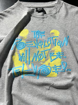 Vintage Stussy 'The Revolution Will Not Be Televised' Long Sleeve T Shirt (M)