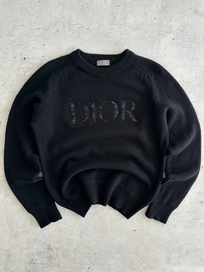 Dior Homme x Peter Diog Embroidered Crewneck Wool Jumper (S)