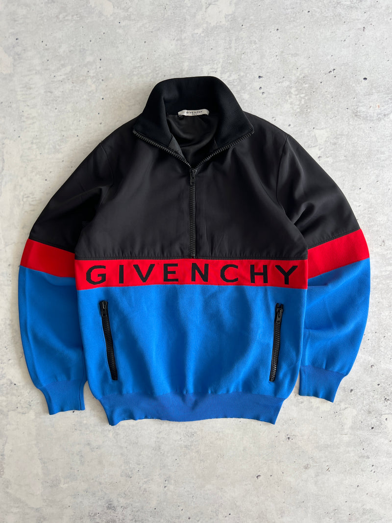 Givenchy Half Zip band Spell Out Pullover Sweatshirt (S)