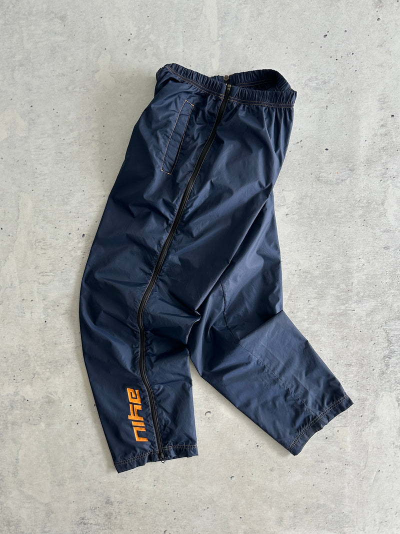 00's Nike side zips Nylon Baggy Track Pants (L/XL)