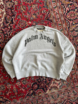 Palm Angels Heavyweight Curved Logo Sweatshirt (S)