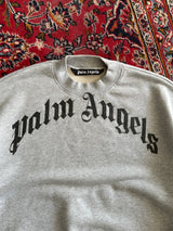 Palm Angels Heavyweight Curved Logo Sweatshirt (S)