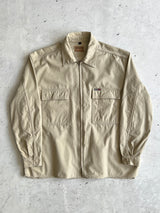 90's Schott NYC heavy canvas zip up overshirt (XL)