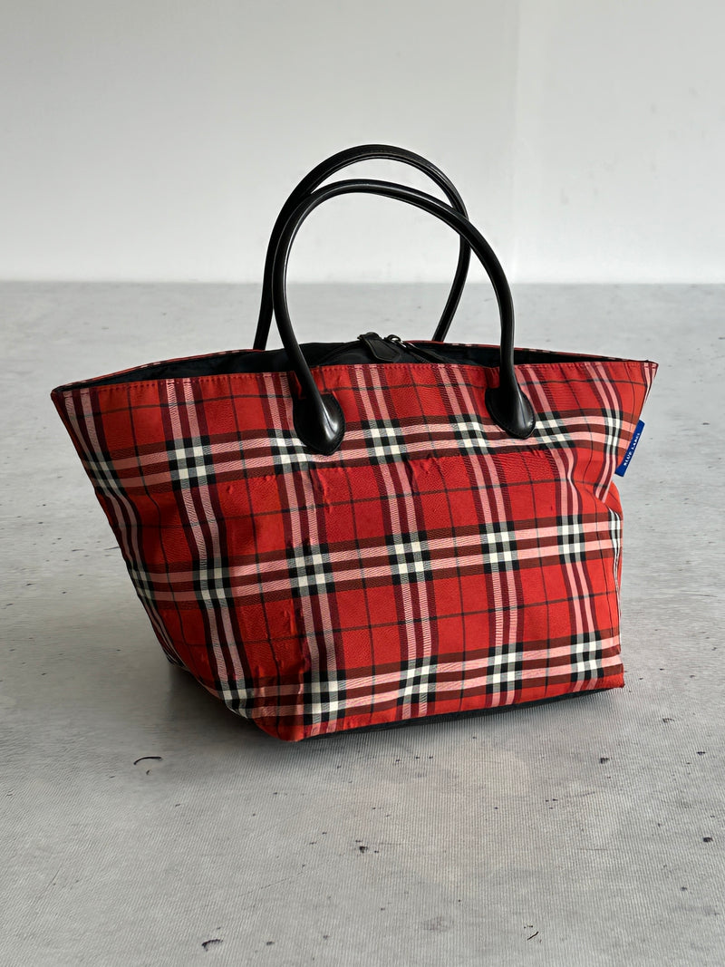 Burberry Salisbury Blue Label Japan Nova Check Tote Bag (One Size)
