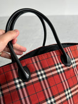 Burberry Salisbury Blue Label Japan Nova Check Tote Bag (One Size)