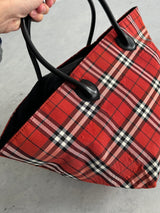 Burberry Salisbury Blue Label Japan Nova Check Tote Bag (One Size)