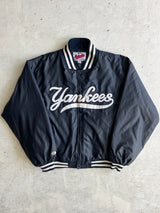 90's NY Yankees Button Up Varsity Jacket (XXL)