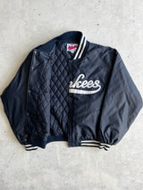 90's NY Yankees Button Up Varsity Jacket (XXL)