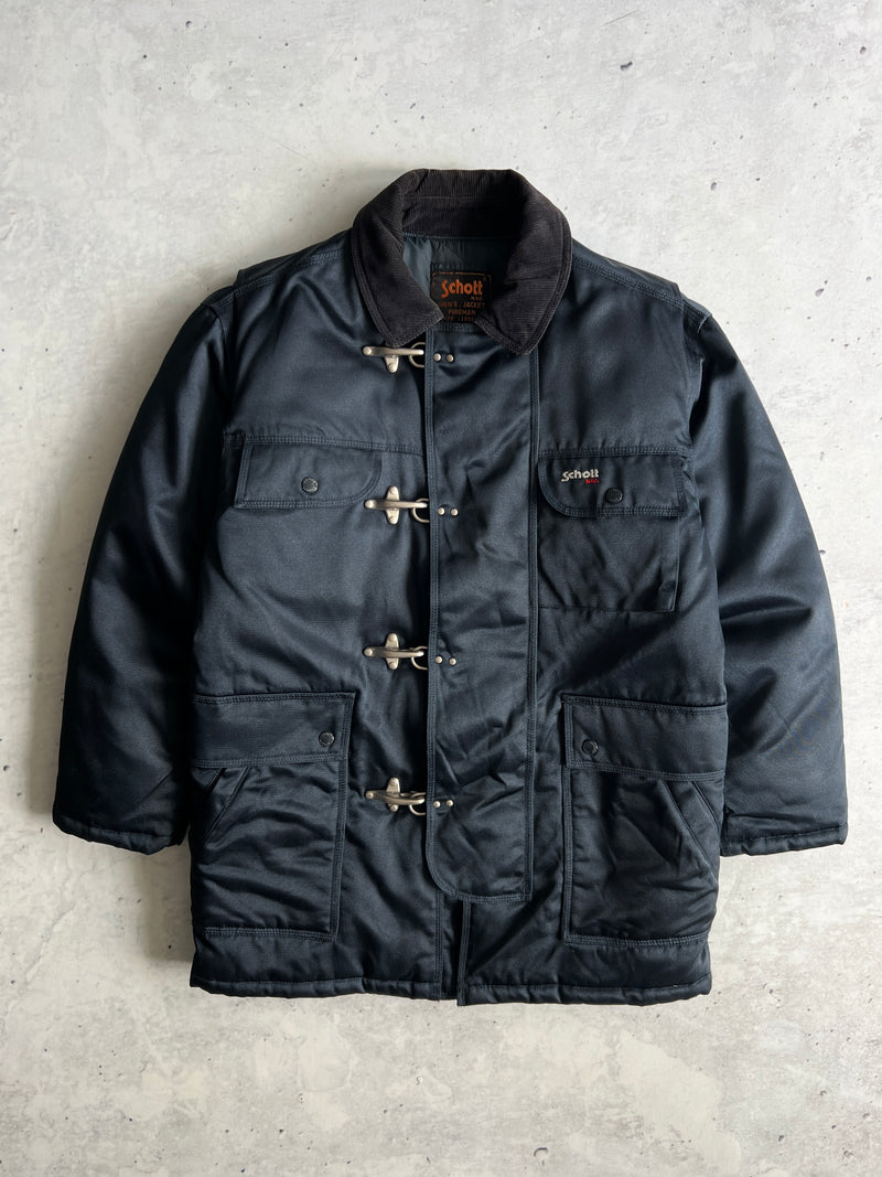 90's Schott NYC Corduroy Collar Fireman Jacket (M)