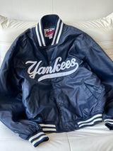 90's NY Yankees Button Up Varsity Jacket (XXL)