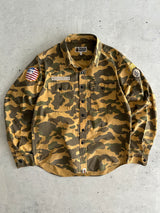 BAPE Camo Patch Button Up Overshirt (S)