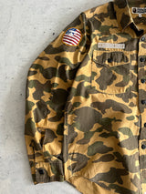 BAPE Camo Patch Button Up Overshirt (S)