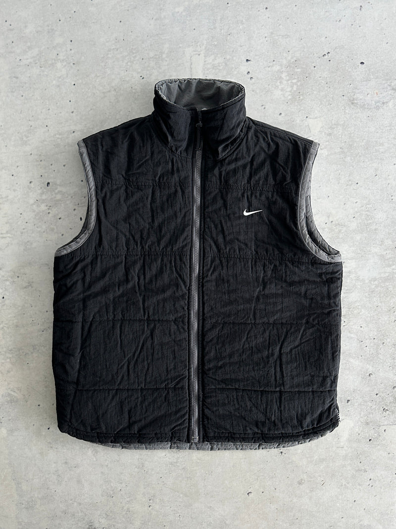 00's Nike Reversible Zip Up Padded Gilet (S)