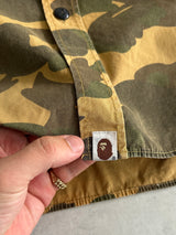 BAPE Camo Patch Button Up Overshirt (S)