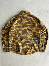 BAPE Camo Patch Button Up Overshirt (S)