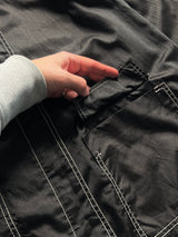 Vintage Fendi Roma Contrast Stitch Zip Up Coat (Women's M)