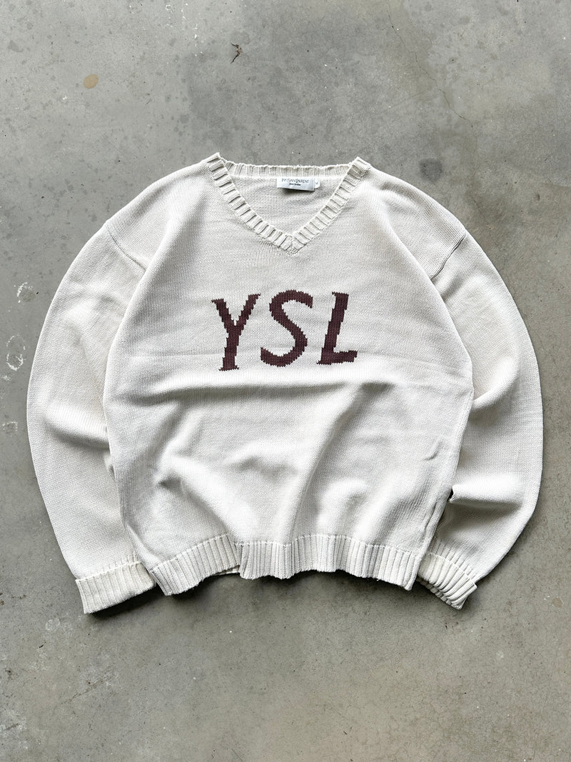 Vintage YSL V Neck Knit Jumper (S)