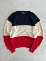 1992 Ralph Lauren PRL Chunky Knit Stripe Jumper (XL)