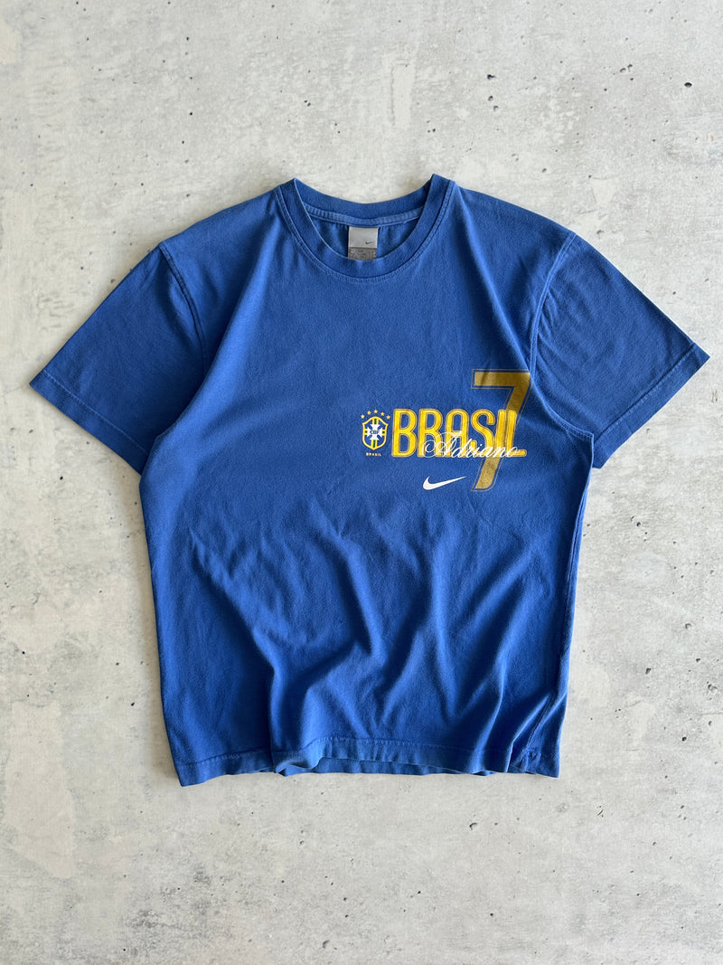 00's Nike Brazil tiempo 'Adriano 7' T Shirt (M)